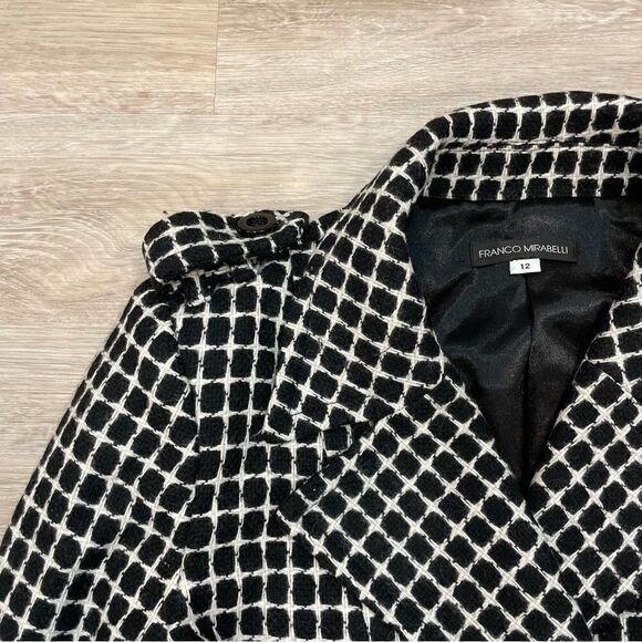 Franco Mirabelli Military Style Double Breasted Wool Coat - Picture 3 of 7